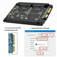thumbnail image 4 of FVH Dual MSATA Mini-SATA SSD Card JBOD Raid0 Span Bridge to 2.5inch SATA Combo HDD Disk Drive Enclosure, 4 of 14