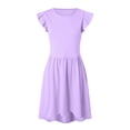 thumbnail image 3 of Plus Size Dresses For Wedding Guest Girls Dresses Summer Ruffle Sleeve Mesh A Line Casual Party Dresses Belted Dress with Pockets 5-14 Years, 3 of 4
