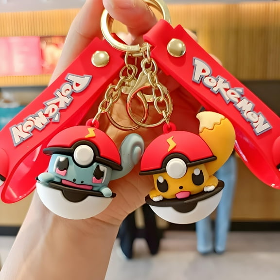 Pokemon Cartoon Modeling Keychain Ring Handbag Bag Pendant Couples Keychains Set Anime Key Chain