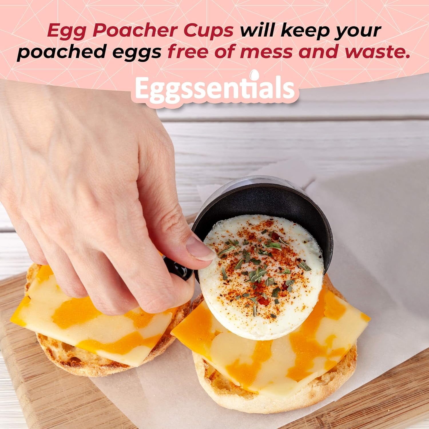 Stainless Steel Egg Poacher Insert with Nonstick Coating for Skillet and Pressure Cooker