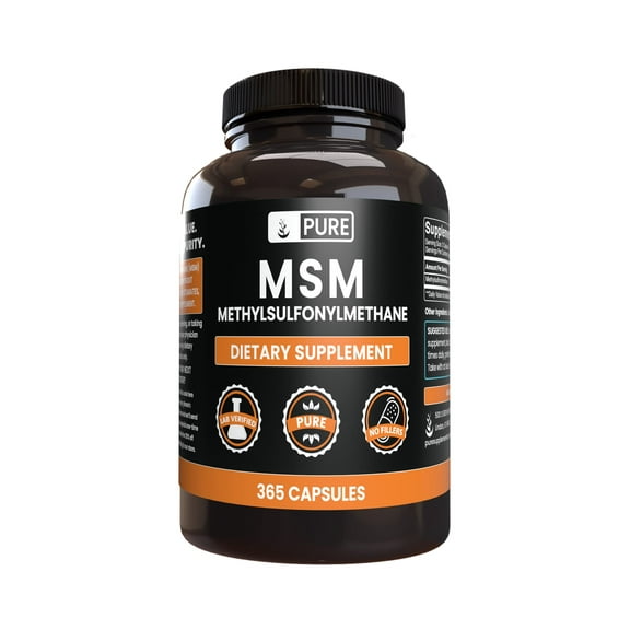 PURE ORIGINAL INGREDIENTS MSM 365 Capsules No Magnesium Or Rice Fillers, Always Pure, Lab Verified