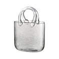 thumbnail image 3 of Jarrón de cristal moderno con forma de florero, centro de mesa, arreglo floral, bolso de mano claro, 3 of 9