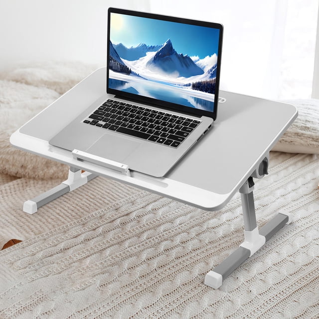 PAMINGONO 1Pcs Table pour Portable Multifonction pour Lit Réglable Moderne Gris