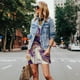 thumbnail image 4 of Fotbe Purple Gold Marble Swirls Vestido de Verano sin Mangas para Mujer – Vestido Midi Línea A, Estilo Camiseta Floral, Vestido Playero Casual y Fluido, 4 of 7