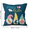 thumbnail image 2 of easter decoration Happy Easter Throw Pillow Covers 18x18 Easter Bunny Egg Spring Home Decor For Couch, 2 of 3