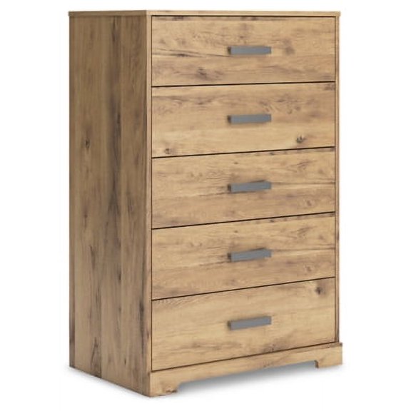 Signature Design by Ashley Casual Larstin Chest of Drawers Tan Brown