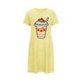 thumbnail image 5 of FDGIU Women's Cute Pajama Dress - Funny Printed Sleepshirt Short Sleeve, Loose Fit Nightgown & Loungewear, 5 of 5