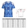 thumbnail image 2 of Diamond Grid Pattern T-Shirt O Neck Oversize T-Shirts Short Sleeve Classic Tees Women Summer Graphic Tops, 2 of 5