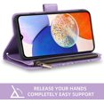 thumbnail image 3 of Asuwish Compatible with Samsung Galaxy A54 5G Wallet Case and Tempered Glass Screen Protector Flower Leather Flip, 3 of 5