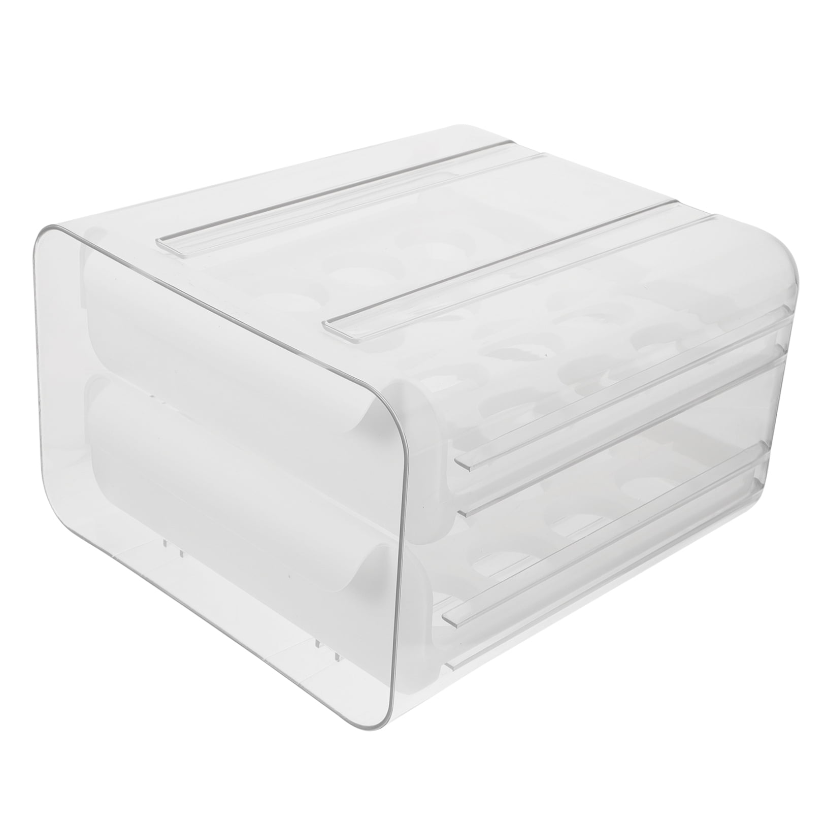 LABSERRON Egg Holder For Fridge White Plastic Simple Design For Household Users 1Pcs