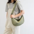 thumbnail image 2 of Bolso bandolera de lona Hobos para mujer de gran capacidad (verde oscuro) Likrtyny Para estrenar, 2 of 9