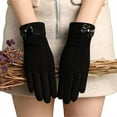 thumbnail image 4 of WTXUE Women's Bow Touchscreen Gloves Trendy Fleece Lined Warm Gloves for Winter Fashion Windproof Gloves Accessory for Cold Weather Black One Size, 4 of 4
