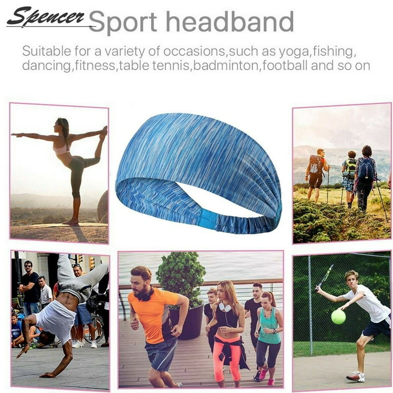 Spencer Pack of 2 Yoga Sports Headbands Elastic Wicking Non  display picture 3