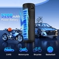 thumbnail image 3 of Cordless Portable Tire Inflator Air Compressor, 150PSI, 5200mAh, digital gauge & LED light, black. Fits cars, motorcycles, bikes, balls, includes multi nozzles + USB charging cable, 3 of 10