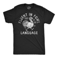 thumbnail image 1 of Mens Funny T Shirts Fluent In Fowl Language Sarcastic Thanksgiving Turkey Joke Tee for Men (Heather Black - Fluent In Fowl Language) - 4XL, 1 of 3
