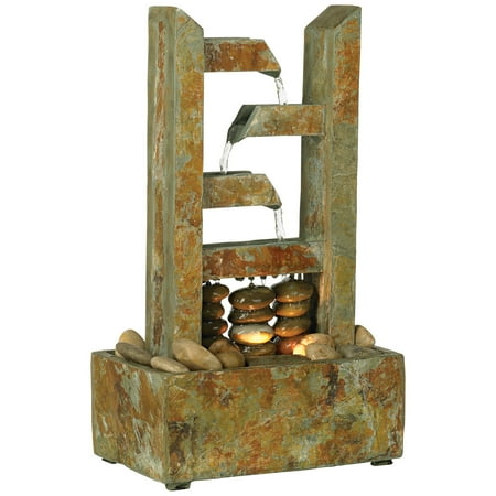 John Timberland Modern Zen Indoor Tabletop Water Fountain With