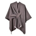 thumbnail image 3 of Dwellite Shawl Wraps for Women Sweater Scarf Womens Sweater Wrap Sweaters Scarf Knitted Wrap Shawls And Wraps for Women Coffee, 3 of 4