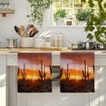 thumbnail image 4 of Western Cactus Sunset Kitchen Towels Set of 1, Modern Abstract Art Retro Absorbent Dish Towels for Kitchen, Microfiber Hand Towel, Quick Drying Tea Towel for Cleaning Decorative Dishcloths, 4 of 7