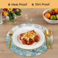 thumbnail image 4 of Teal Crabs Coastal Round 15 Inch Placemats Set of 6, Summer Beach Coral Nautical Ocean HeatResistant Non Slip Place Mats for Dining Table, Wipeable Braided Kitchen Table Mats for Housewarming, 4 of 9