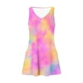 thumbnail image 5 of MIUOWANP Women's Casual Printed Sleeve Side Pockets Maxi Dress Summer Tie-Dyed Sleeveless Long Loose Dress Size L(8)Pink, 5 of 6