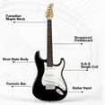 Black Electric Guitar Beginner Kit Full Size 39 Inch Set Includes