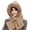 E-Khaki, variant on ZQUUVOU Womens Winter Solid Color Plus Velvet Hat Scarf Integrated Warm Cold Proof Neck Scarf Earmuffs Hat A-Gray