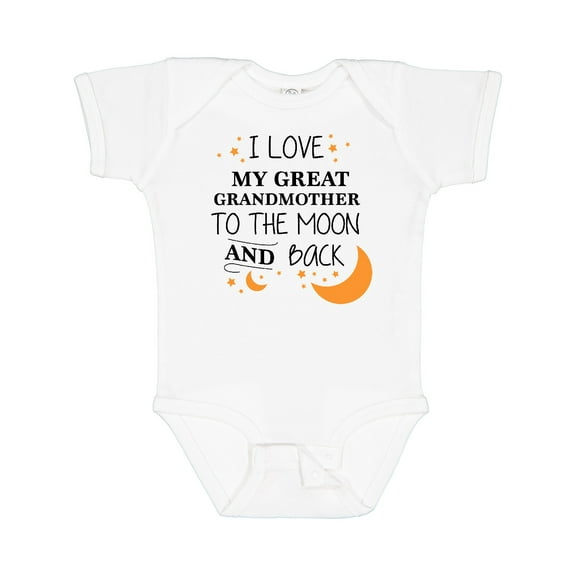 Inktastic I Love My Great Grandmother to the Moon and Back Boys or Girls Baby Bodysuit