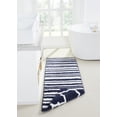 thumbnail image 3 of Better Trends 20" x 60" Runner Bathroom Rug Extra Soft Non-Slip Bath Mat Water Absorbent 100% Polyester Washable Mat Marrakesh Collection - Navy, 3 of 6