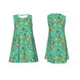 thumbnail image 3 of Bixox Funny Animals in Jungle Print Women's Sleeveless A-Line Dress with Pockets, Casual Knee-Length Tank Dress for Summer-Small, 3 of 7