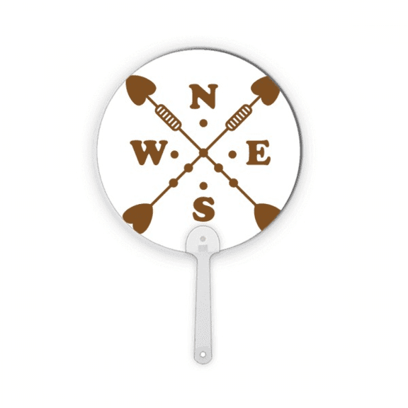 Decorated Love Feathers Art Deco  Fashion Plastic Round Handheld Fan Decorations Craft