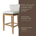 thumbnail image 3 of Open Box Maven Lane Hugo Tufted-Back Swivel Stool, Weathered Oak, Bar Height, 3 of 6