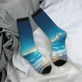 thumbnail image 5 of KLL Night Sky Beach Scene Print Cool Socks Men's Women's Crew Socks Funny Crazy Novelty Stockings, 5 of 6