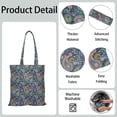 thumbnail image 3 of Boho Chic Tribal Canvas Shopping Bag – Ink Style Reusable Handbag, 3 of 6