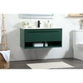 thumbnail image 2 of 40 inch single bathroom vanity in green with backsplash, 2 of 8
