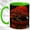 Green, variant on Red Bonsai Tree Coffee Mug, Moonlit Heron Mug, Ceramic 11 oz