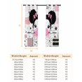 thumbnail image 6 of Fsddascl Cute Girl Blackout Curtains for Bedroom/Living Room, Thermal Insulated Kitchen Curtains, Pink White Cartoon Funny Star Striped Plaid Grommet Darkening Window Treatment Drapes 52"x72"x2, 6 of 6