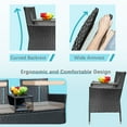 thumbnail image 6 of LACOO Outdoor Patio Loveseat Modern Wicker Patio Conversation Furniture Set with Cushions and Built-in Coffee Table, Steel, Beige, 6 of 7