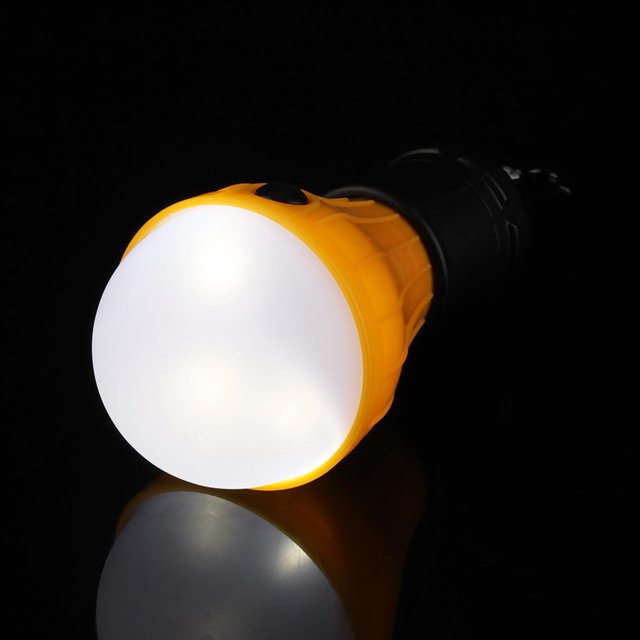 Lámpara de camping Jadeshay mini linterna portátil 3 LED amarillo azul verde rojo negro