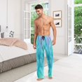 thumbnail image 7 of Men's Sleep Pants Lightweight Pjs Sleepwear Comfortable Lounge Pants Bottom Pants with Pocket Pastel Blue Dandelions, 7 of 7