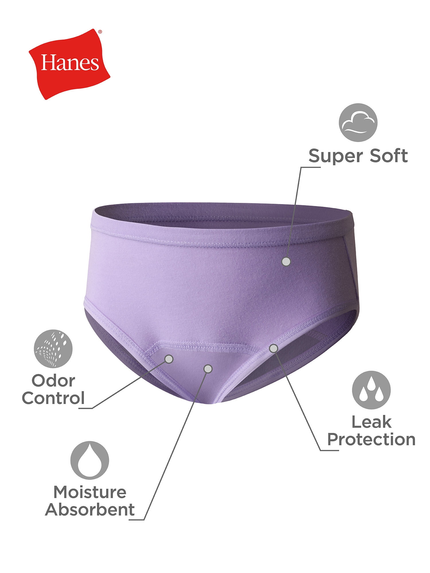 Hanes Girls' Toddler Briefs Panties 6-pack TP30AS – Good's Store