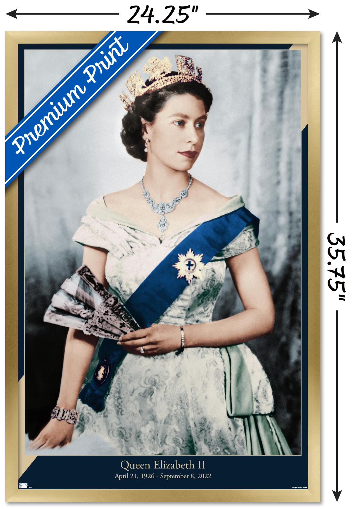 Queen Elizabeth II - Queen Wall Poster, 22.375" x 34" Framed