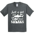 thumbnail image 3 of Inktastic Just a Girl Who Loves Sharks Youth T-Shirt, 3 of 5