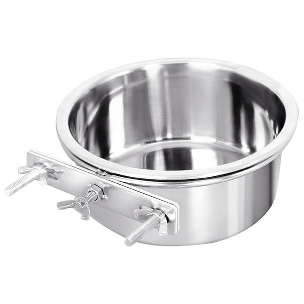 NUOLUX Metal Dog Bowl Antislip Pet Bowl Cage Water Bowl Dog Crate