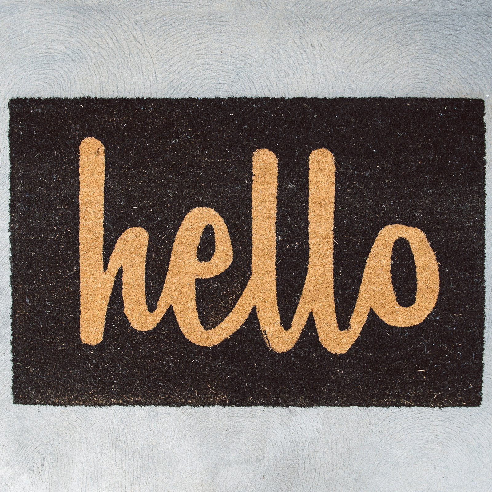 Calloway Mills Script Hello Outdoor Coir Doormat, 24" x 36"