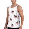 thumbnail image 2 of Gukieu Umbrella Cat Print Men's Quick Dry Fitness Vest, Round Neck Sleeveless Fitness Bodybuilding Top-Small, 2 of 7