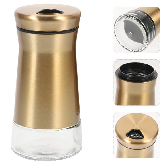 NIYANGLE Glass Seasoning Shaker Airtight Seal Restaurants Dining Room 2Pcs