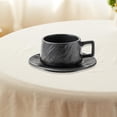 thumbnail image 5 of Baoblaze Cappuccino Mugs with Saucer Coffee Cup for Restaurant Cafe Housewarming Gift black, 5 of 8