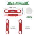 thumbnail image 2 of Uxcell 4 Pcs Magnetic Pen Pencil Holder, Silicone Flexible Pencil Holder Adjustable Organizer Clip with 4 Metal Sheet for Refrigerator Whiteboards Desk Clipboard, Red, 2 of 7