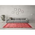 thumbnail image 3 of Ahgly Company Indoor Square Abstract Red Modern Area Rugs, 4' Square, 3 of 4