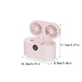 thumbnail image 4 of Inteprter Ventilador de niebla 2 en 1 Humidificador ajustable personal de verano Dispositivo de enfriamiento portátil para el hogar y la oficina de viaje Humidificadores Rosado Inteprter HA063847-02, 4 of 6